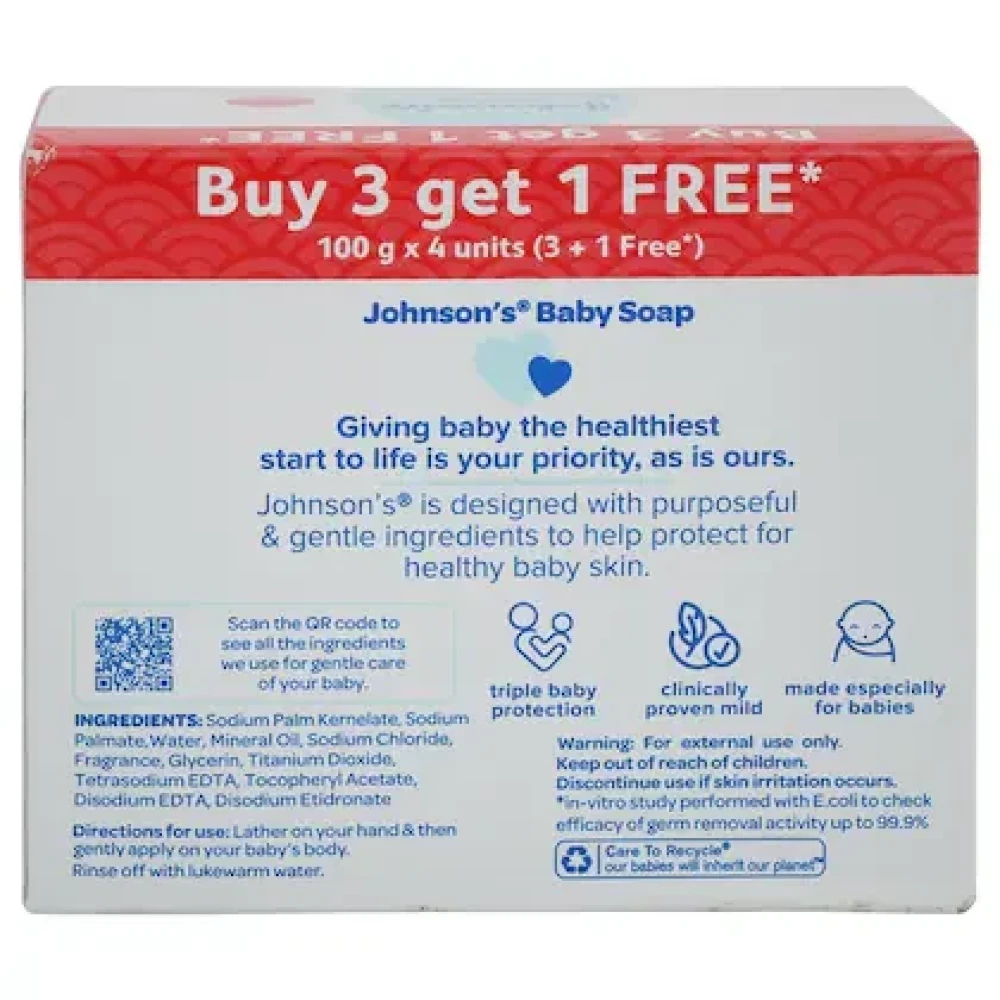 Johnson's Soap 100 g (Buy 3 Get 1 Free)