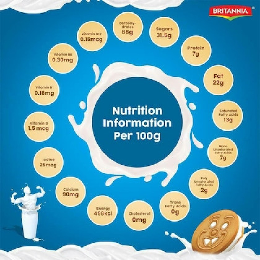 Britannia Milk Bikis Milky Sandwich Biscuits 200 g