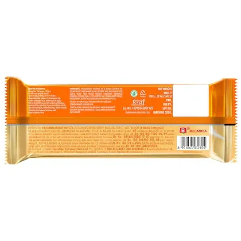 Britannia Treat Orange Creme Wafers Biscuits 55 g