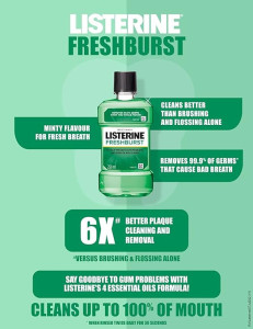 Listerine Fresh Burst Mouthwash 250ml