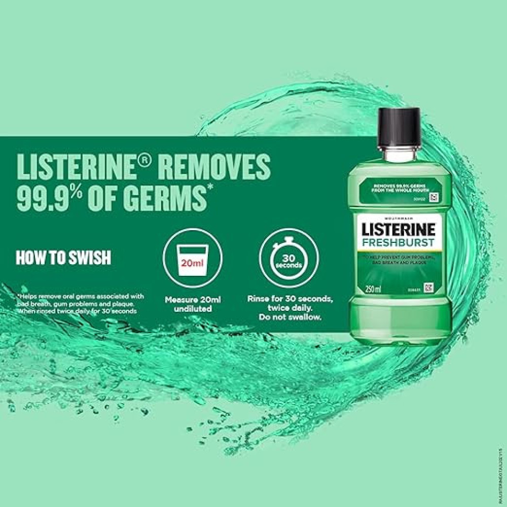 Listerine Fresh Burst Mouthwash 250ml