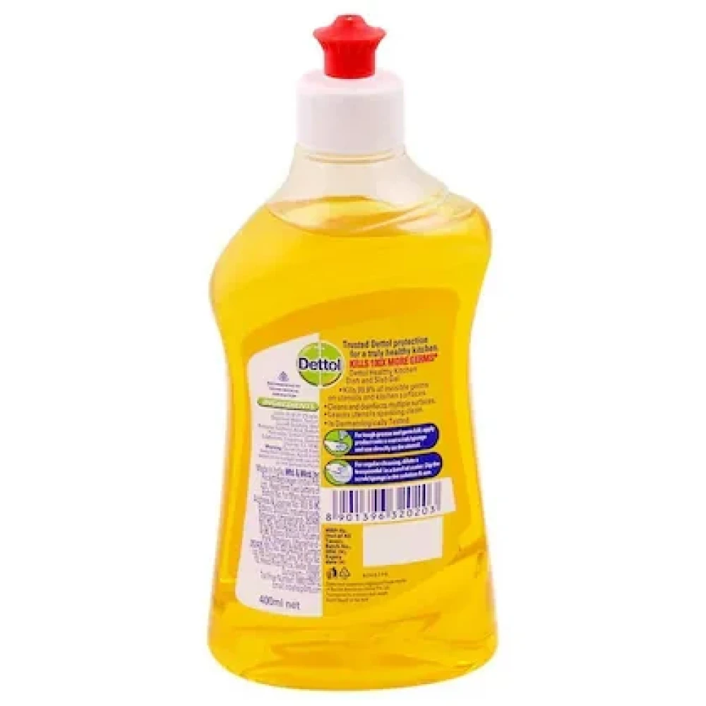 Dettol Healthy Kitchen Lemon Fresh Dish and Slab Gel 400 ml