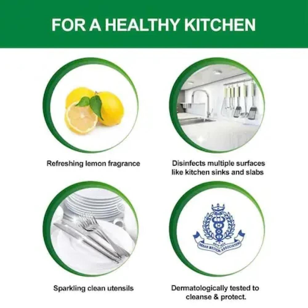 Dettol Healthy Kitchen Lemon Fresh Dish and Slab Gel 400 ml
