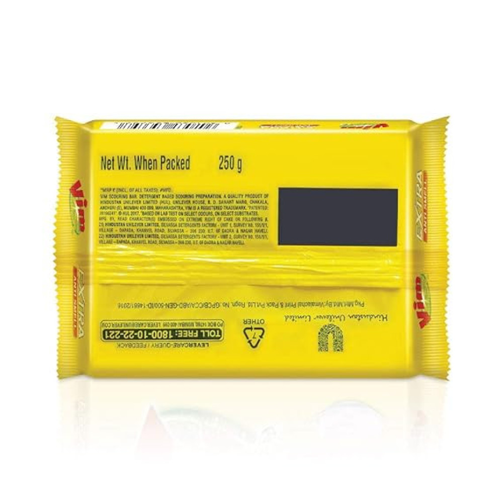 Vim Extra Anti Smell Pudina Dishwash Bar 250g