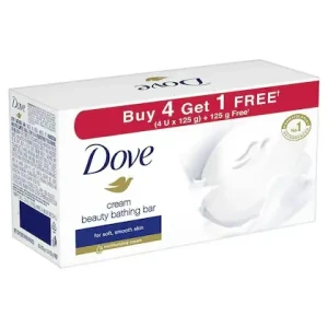Dove Cream Beauty Bathing Bar 125 g (Buy 4 Get 1 Free)