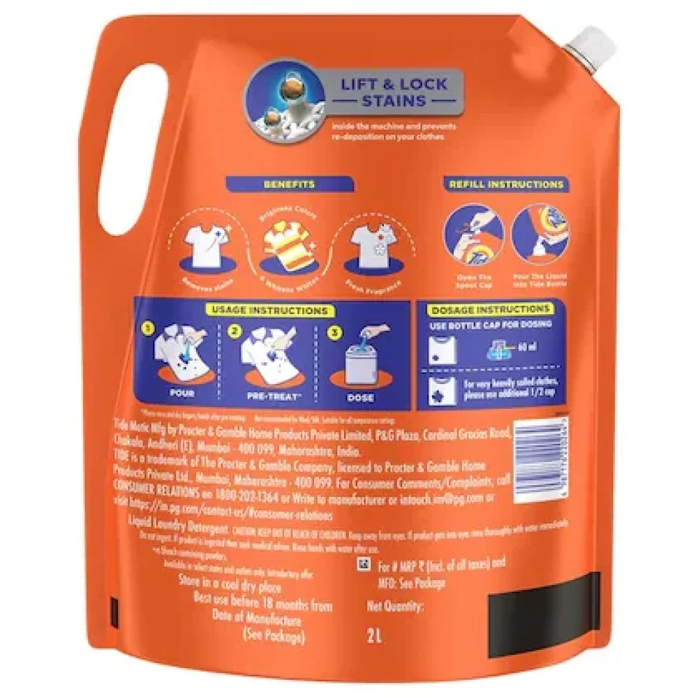 Tide Matic Top Load Liquid Laundry Detergent 2 L