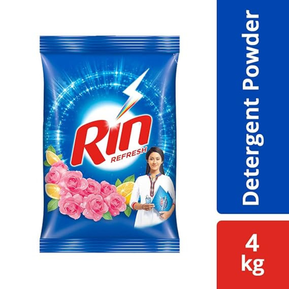 RIN Refresh Lemon & Rose Detergent Powder 4 Kg