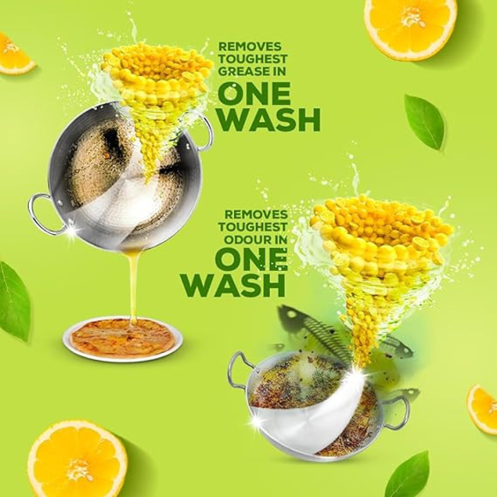 Vim Dishwash Liquid Gel Lemon Refill Pouch, 2 Ltr | Dishwash Gel