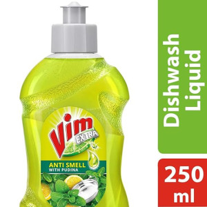 Vim Anti Smell Smell Dishwash Liquid Gel, Pudina-250ml