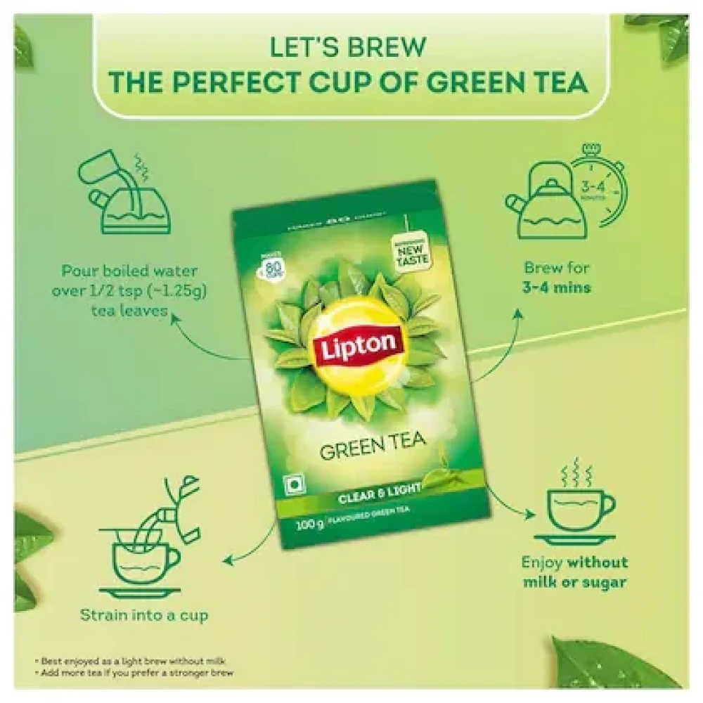 Lipton Clear & Light Green Tea Bags 25 pcs