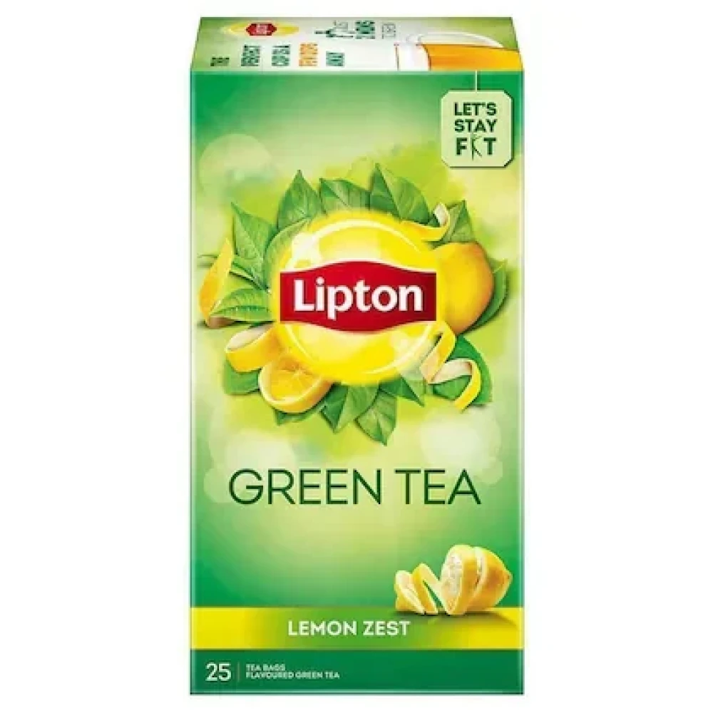 Lipton Lemon Zest Green Tea Bags (25 pcs)