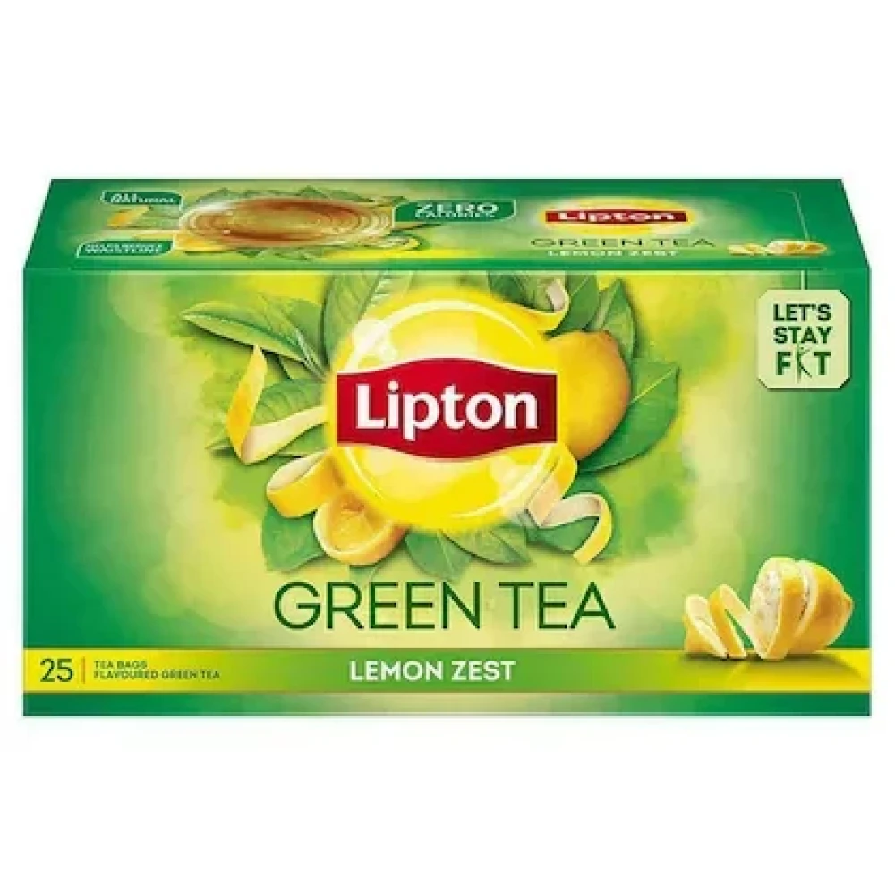 Lipton Lemon Zest Green Tea Bags (25 pcs)