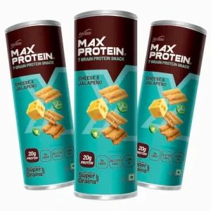 RiteBite Max Protein Cheese & Jalapeno Protein Chips, 120g Pack of 3