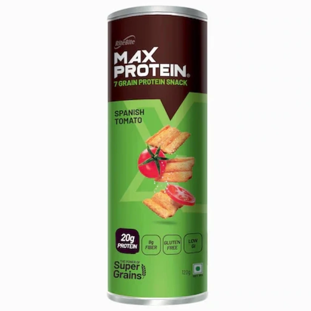 RiteBite Max Protein Spanish Tomato Protein Chips, Pack of 3 120g each
