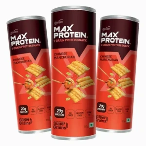 RiteBite Max Protein Chinese Manchurian Protein Chips, Pack of 3 120g each