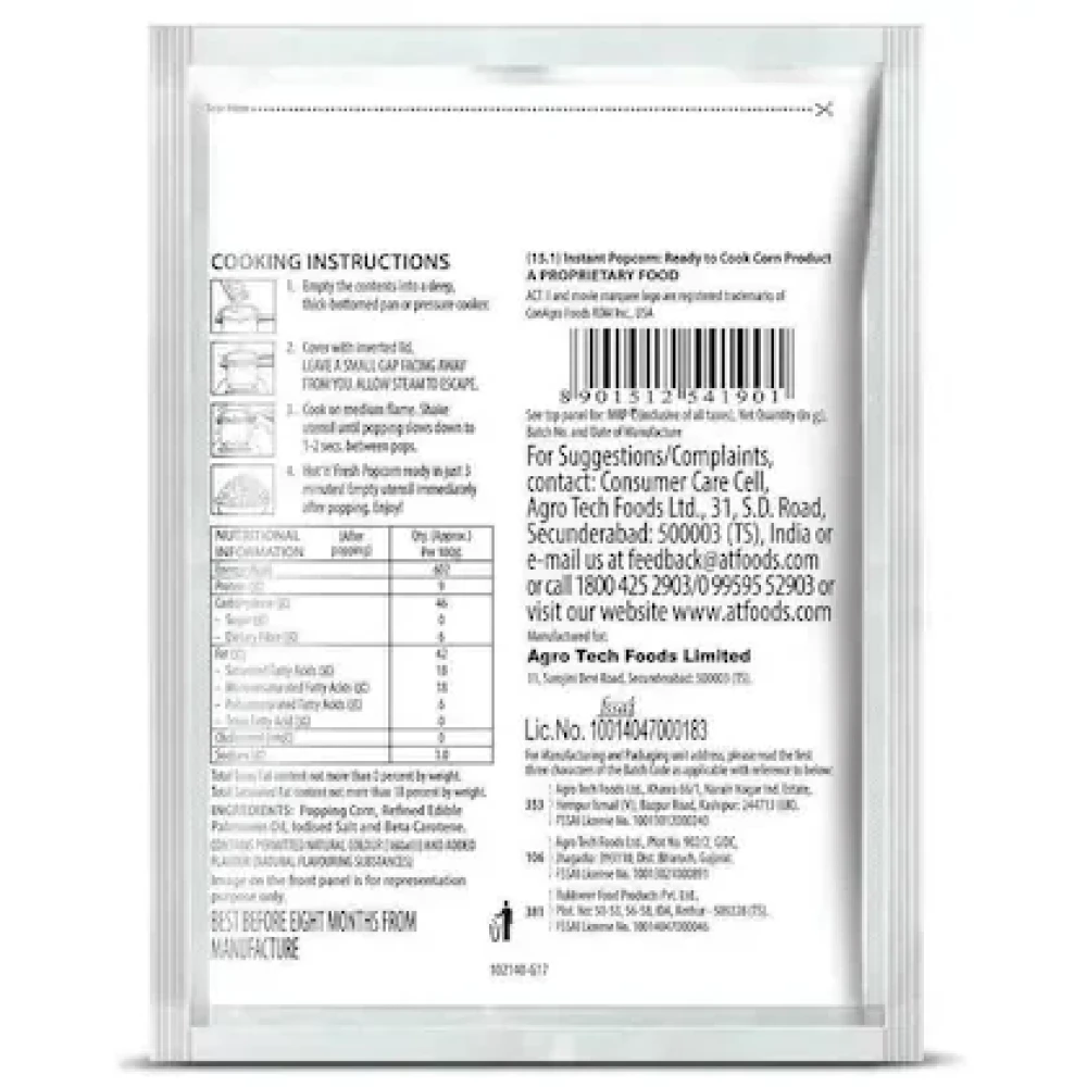 Act II Butter Delite Instant Popcorn 70 g