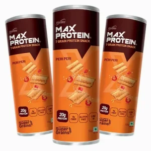 RiteBite Max Protein Peri Peri Protein Chips, Pack of 3 120g each