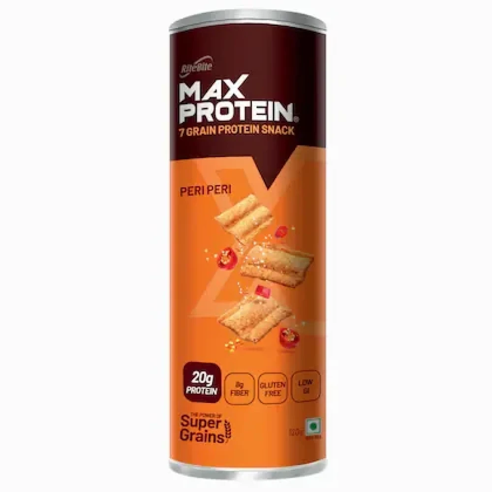 RiteBite Max Protein Peri Peri Protein Chips, Pack of 3 120g each