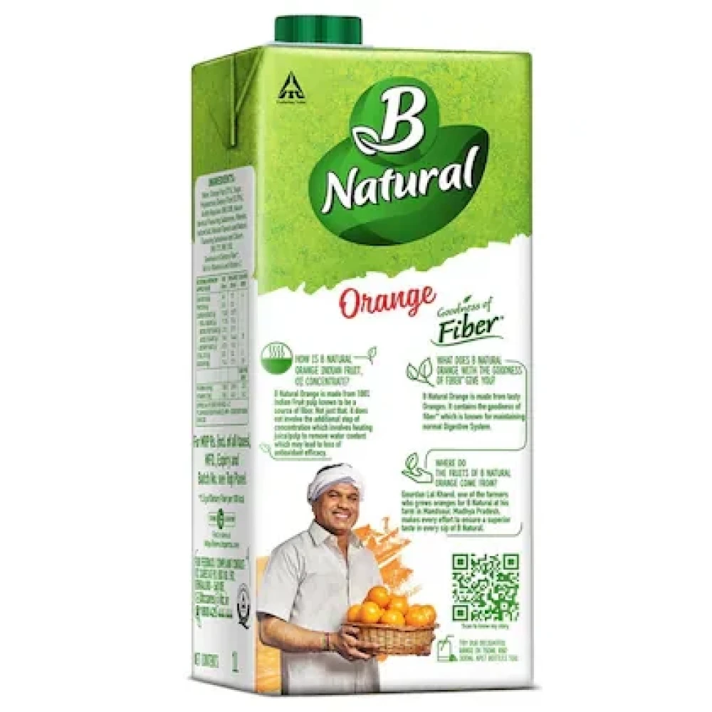 B Natural Orange Juice 1 L