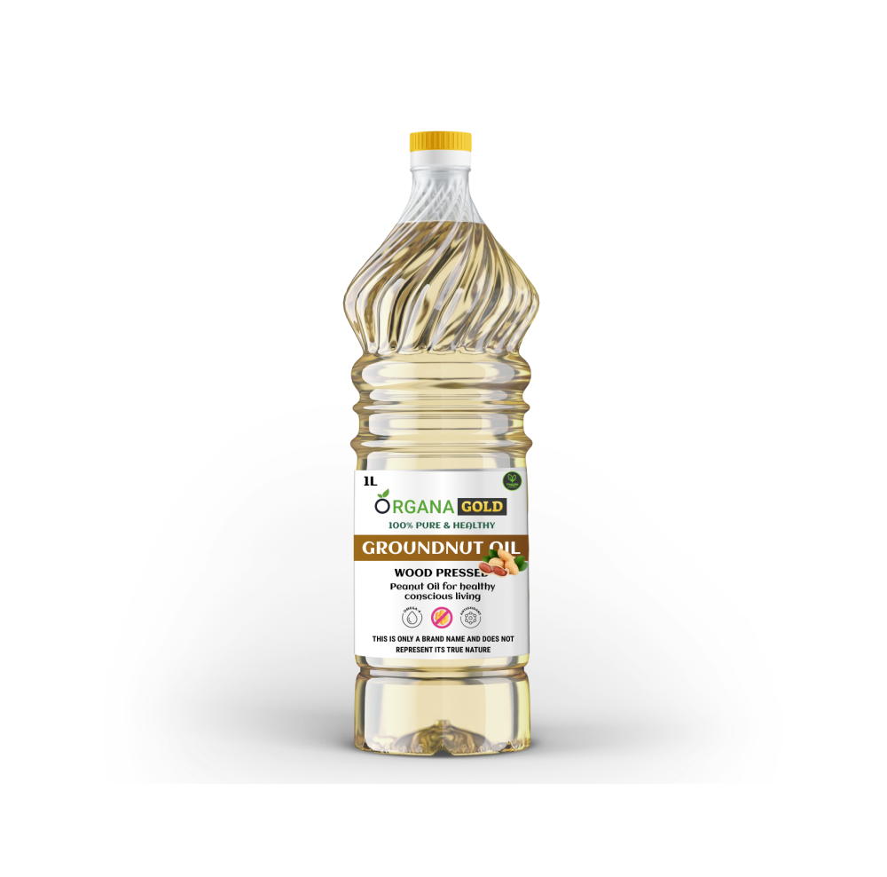 Organagold Pure Wood Pressed Unfiltered Groundnut Oil