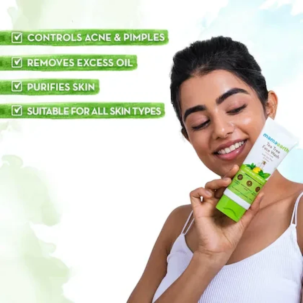 Mamaearth Tea Tree Natural Face Wash For Acne & Pimples For Normal & Dry Skin (100ml)