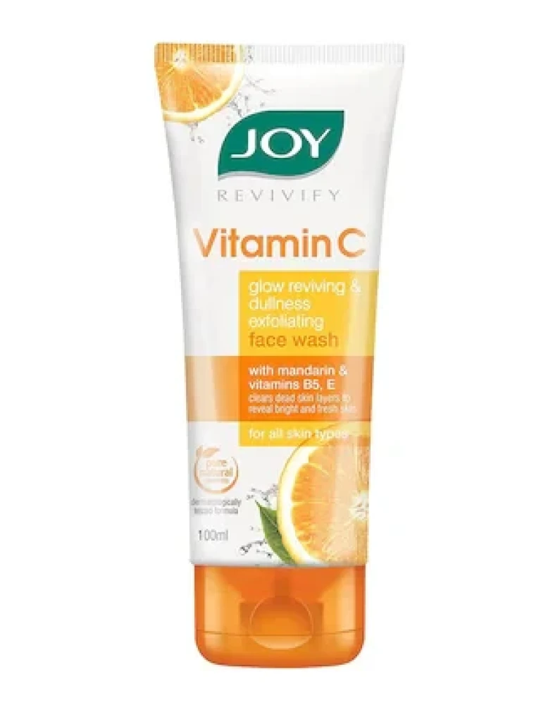 Joy Revivify Vitamin C Glow Reviving and Dullness Exfoliating Face Wash, 100ml (Pack of 2)