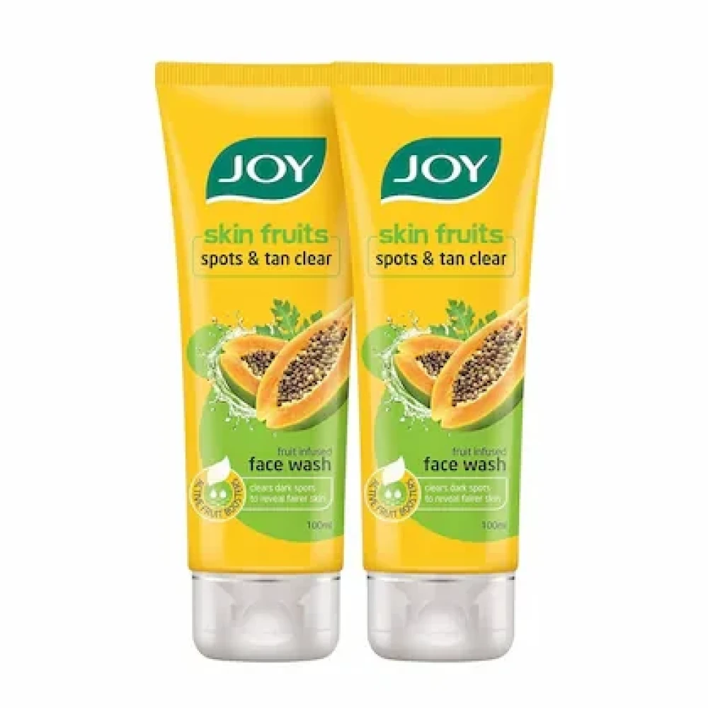 Joy Skin Fruits Spots and Tan Clear Face Wash, 100ml (Pack of 2)