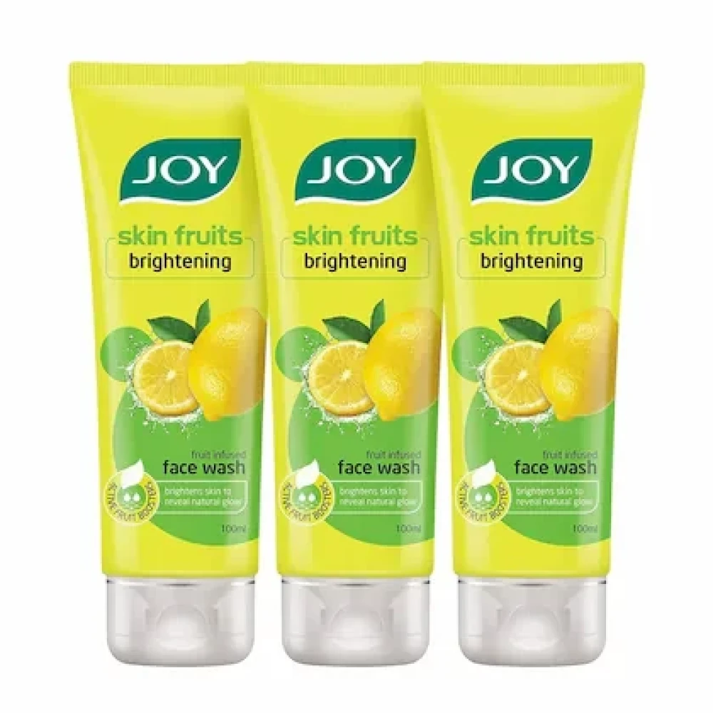 Joy Skin Fruits Lemon Brightening Face Wash, 100ml (Pack of 3)