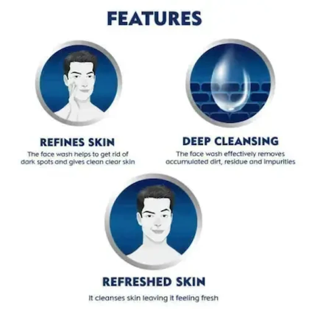 Nivea Men All-In-1 10X Vitamin C Charcoal Effect Face Wash 100 g