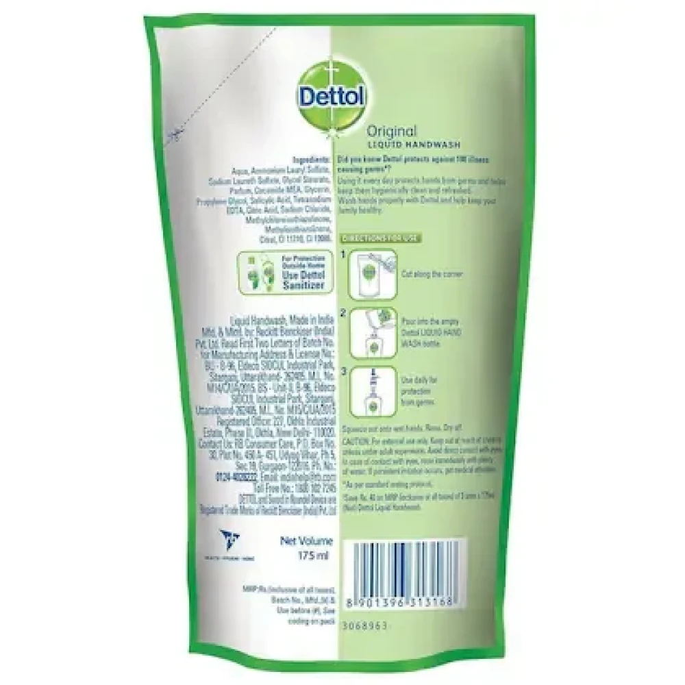 Dettol Original Liquid Handwash Refill 175 ml (Pack of 3)
