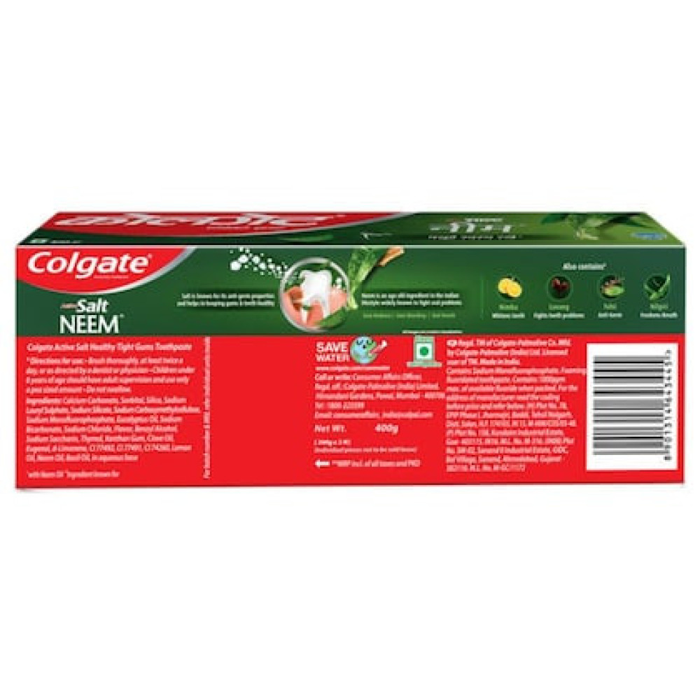 Colgate Active Salt Neem Toothpaste 200 g (Pack of 2)