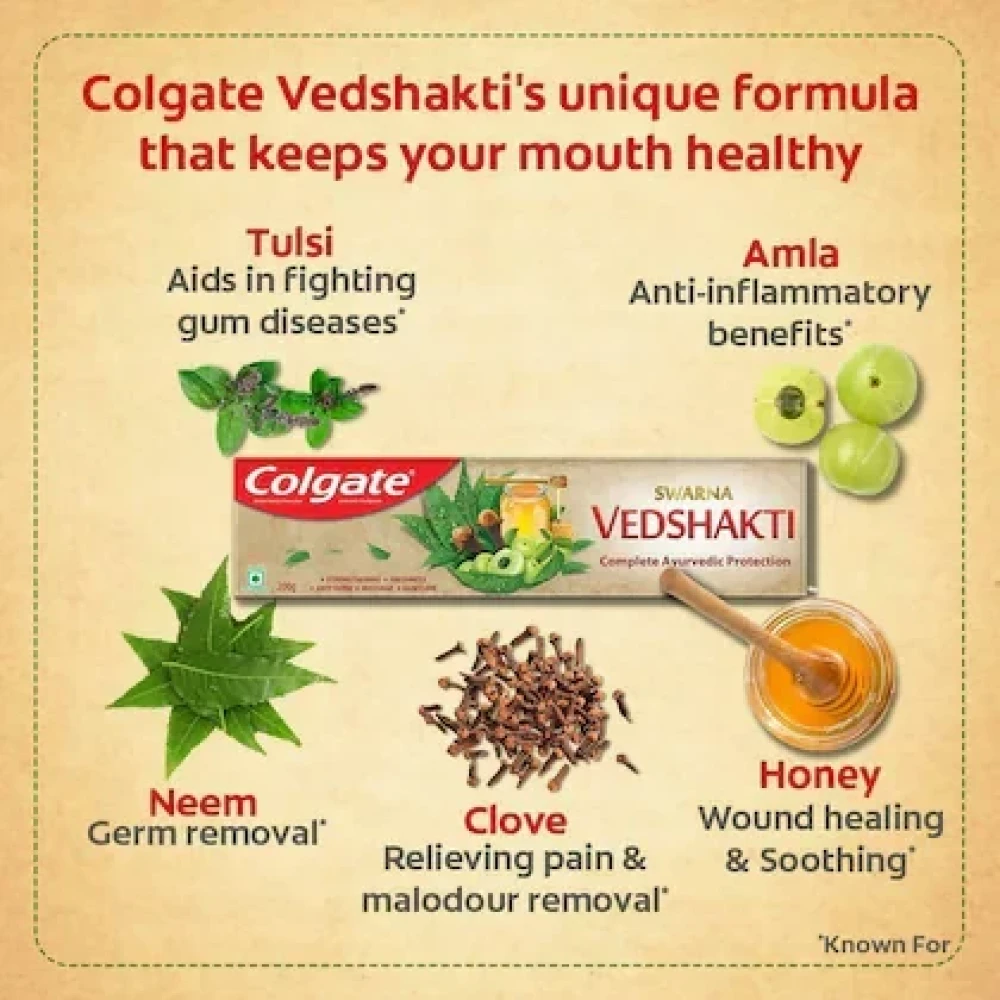 Colgate Swarna Vedshakti Toothpaste 200 g
