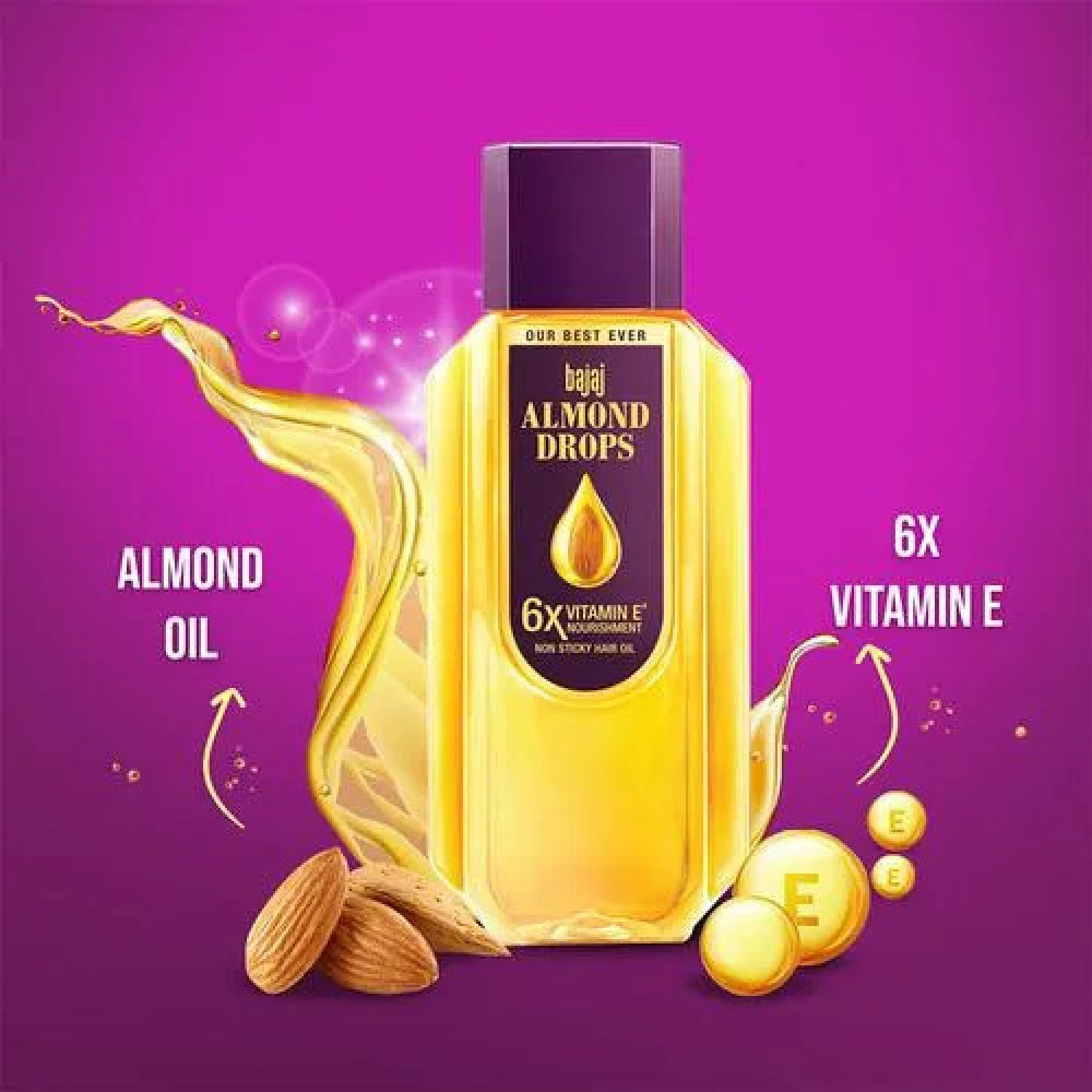 Bajaj Almond Drops Non-Sticky Hair Oil