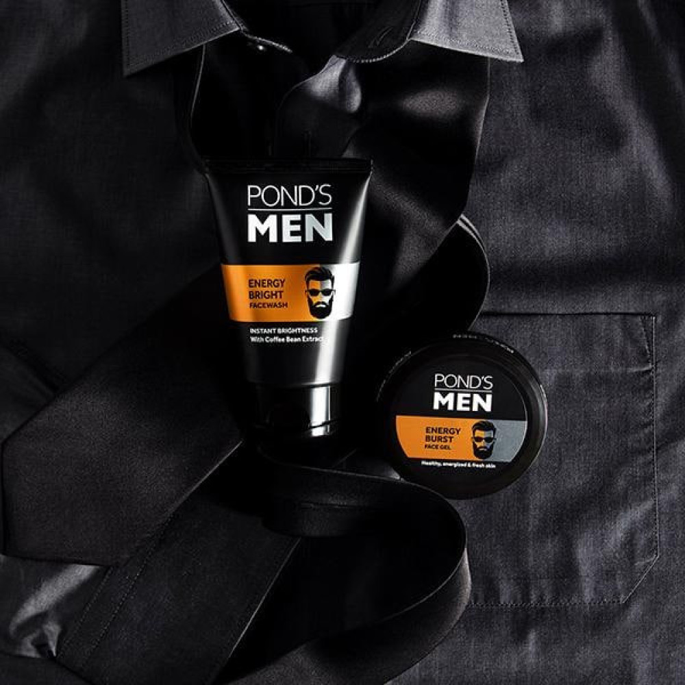 Pond's Men Energy Bright Anti - Dullness Facewash With Coffee Bean 100 gm